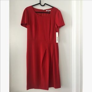 New DKNY Donna Karan formal office red dress
